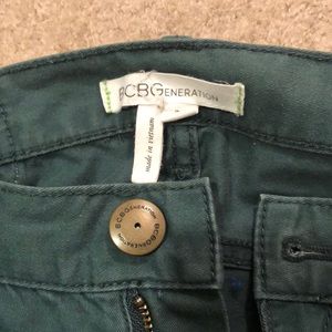 BCBGeneration Pants - BCBGeneration Dark Green Skinny Pants BCBGeneration Pants - BCBGeneration Dark Green Skinny Pants